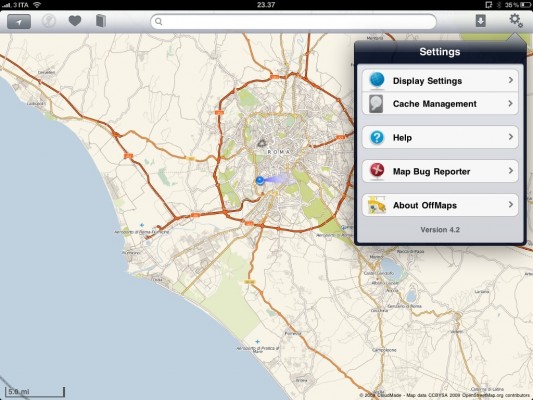 Offmaps, mappe su iPad