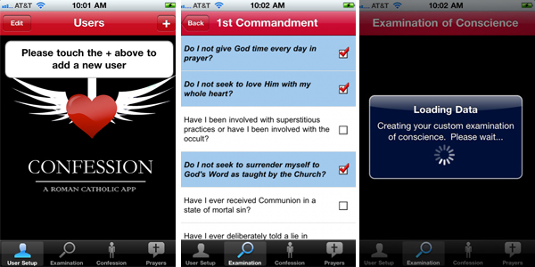 Screenshot Confession: a Roman Catholic App per iPad