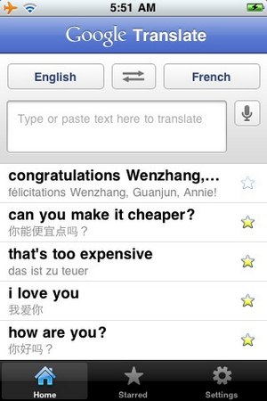 Google Translate disponibile gratis nell'App Store