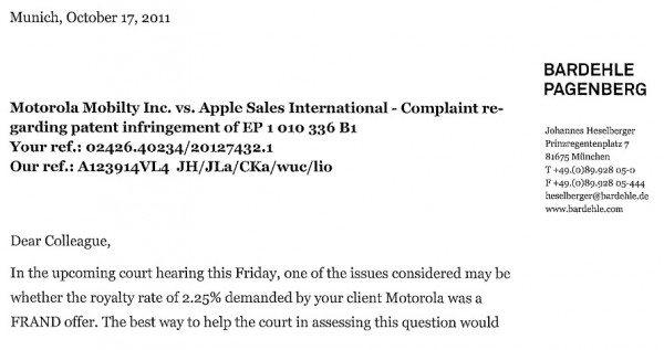 Motorola chiede il 2,25% sulle vendite di Apple per le licenze 3G