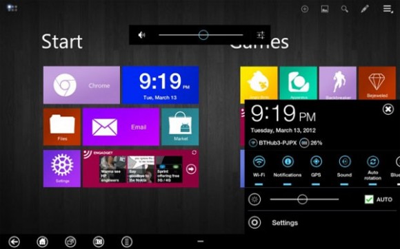 Samsung Galaxy Tab 10.1 con l'interfaccia Metro di Windows 8