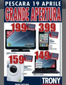 Apple iPhone 4S in offerta a 399 euro al nuovo Trony di Pescara