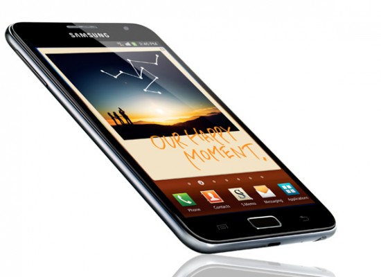 Samsung Galaxy Note potrebbe avere un display da 5.5 pollici