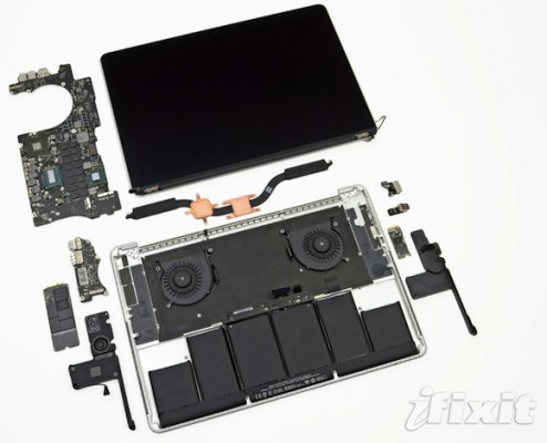 Il nuovo Macbook Pro con Retina Display smontato da iFixit