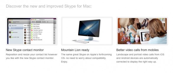 Skype per Mac si aggiorna alla versione 5.8, con supporto a Mountain Lion