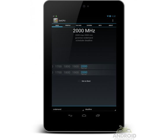 Google Nexus 7: overclock del processore a ben 2 Ghz