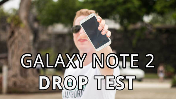 Samsung Galaxy Note 2: test di resistenza alle cadute