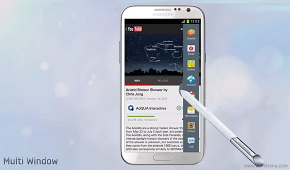 Samsung Galaxy Note 2: video della nuova modalità multitasking