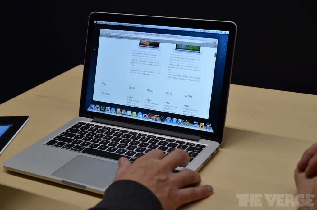 Apple Macbook Pro Retina 13 pollici: video e immagini dal vivo