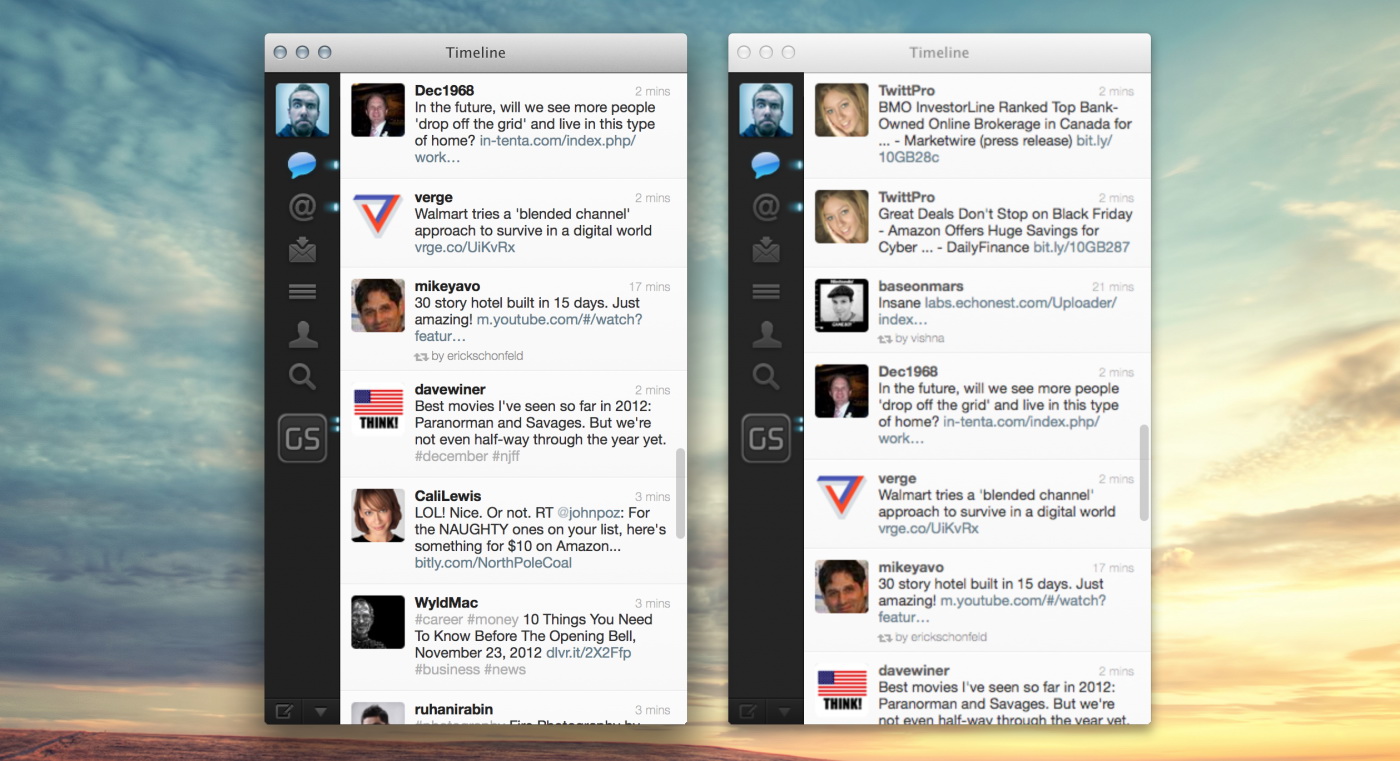 Apple Macbook Pro Retina: ecco come migliorare l'app di Twitter