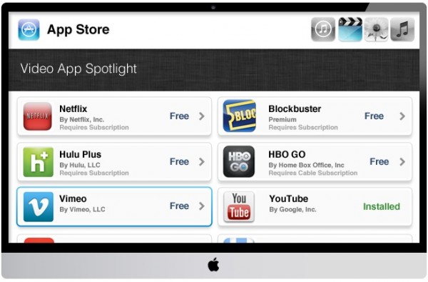 Apple iTV: concept con Siri e App Store