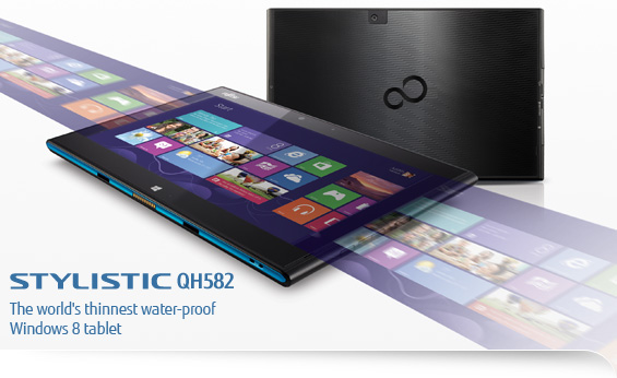 Fujitsu Stylistic QH582: nuovo tablet Windows 8 a prova d'acqua