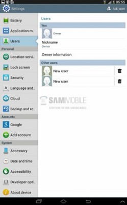 Samsung Galaxy Tab 3 8.0 e 10.1: supporto account multipli in arrivo