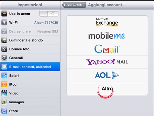 Configurare posta Alice in un client email