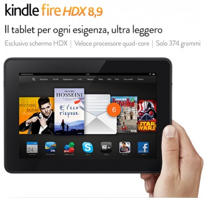 Amazon Kindle Fire HDX 8.9: disponibile in Italia a partire da 379 euro