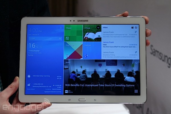 Samsung Galaxy Note Pro 12.2: immagini e video anteprima dal CES 2014