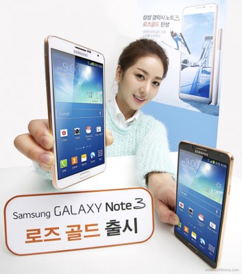 Samsung Galaxy Note 3: la colorazione Rose Gold arriva in Corea del Sud