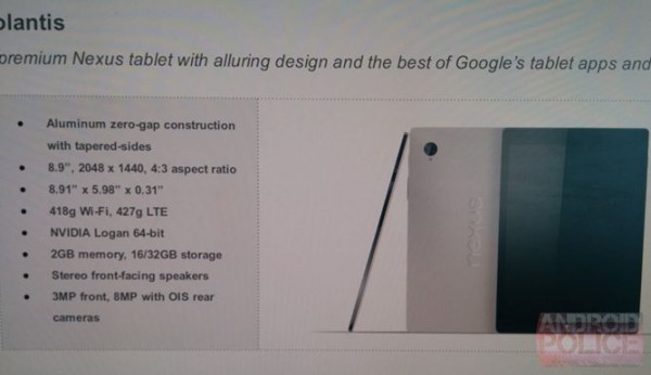 Google Nexus 9: annuncio ufficiale domani al Google I/O 2014