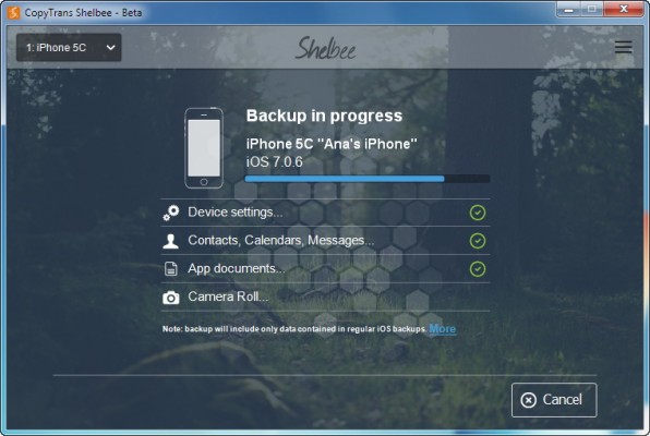 CopyTrans Shelbee: backup e ripristino iPhone e iPad senza iTunes