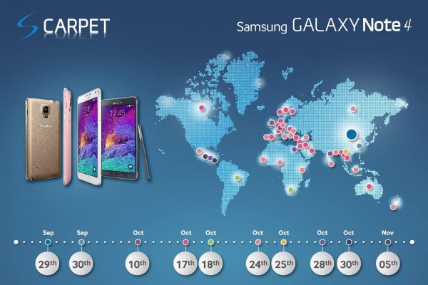 Samsung Galaxy Note 4: ufficiale l'uscita in Italia il 24 Ottobre