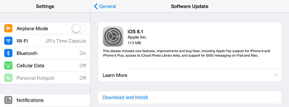 Apple iOS 8.1 disponibile per il download, tutte le novità