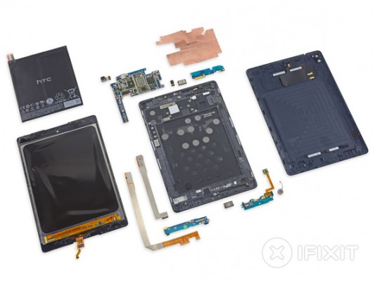 Google Nexus 9 smontato da iFixit, non è facile da riparare