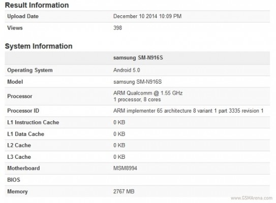 Samsung Galaxy Note 4: in uscita nuovo modello con Snapdragon 810