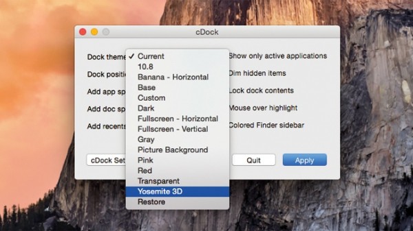 OS X Yosemite: come avere il Dock 3D delle applicazioni