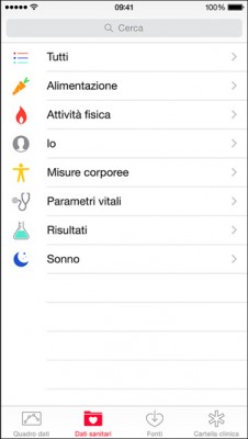 iOS 8: creare una cartella clinica dell'app Salute
