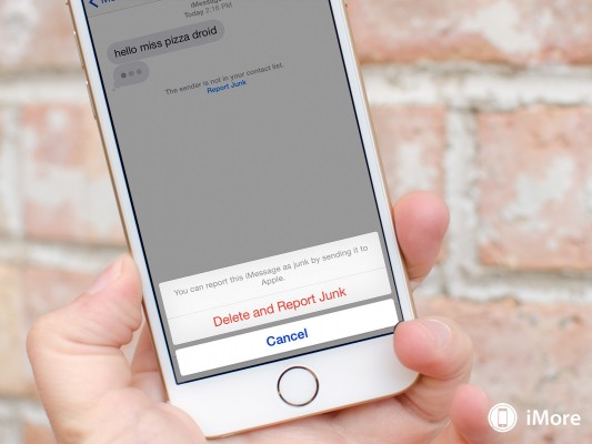 iOS 8.3: come segnalare messaggi spam in iMessage