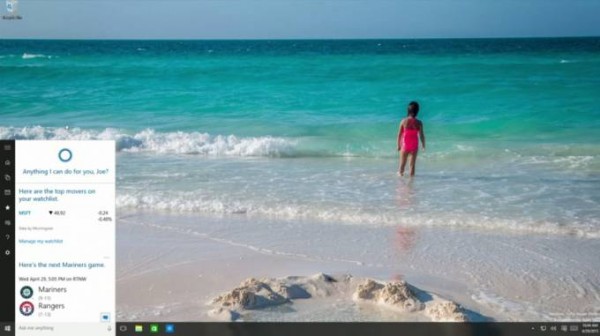 Microsoft Windows 10: le novità di Cortana e Start Menu