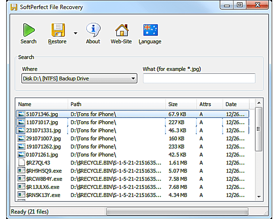 SFWare File Recovery