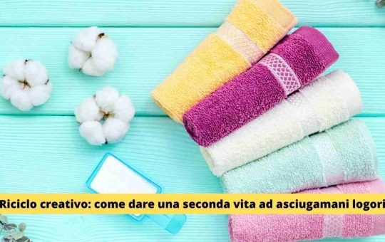 riciclo creativo asciugamani