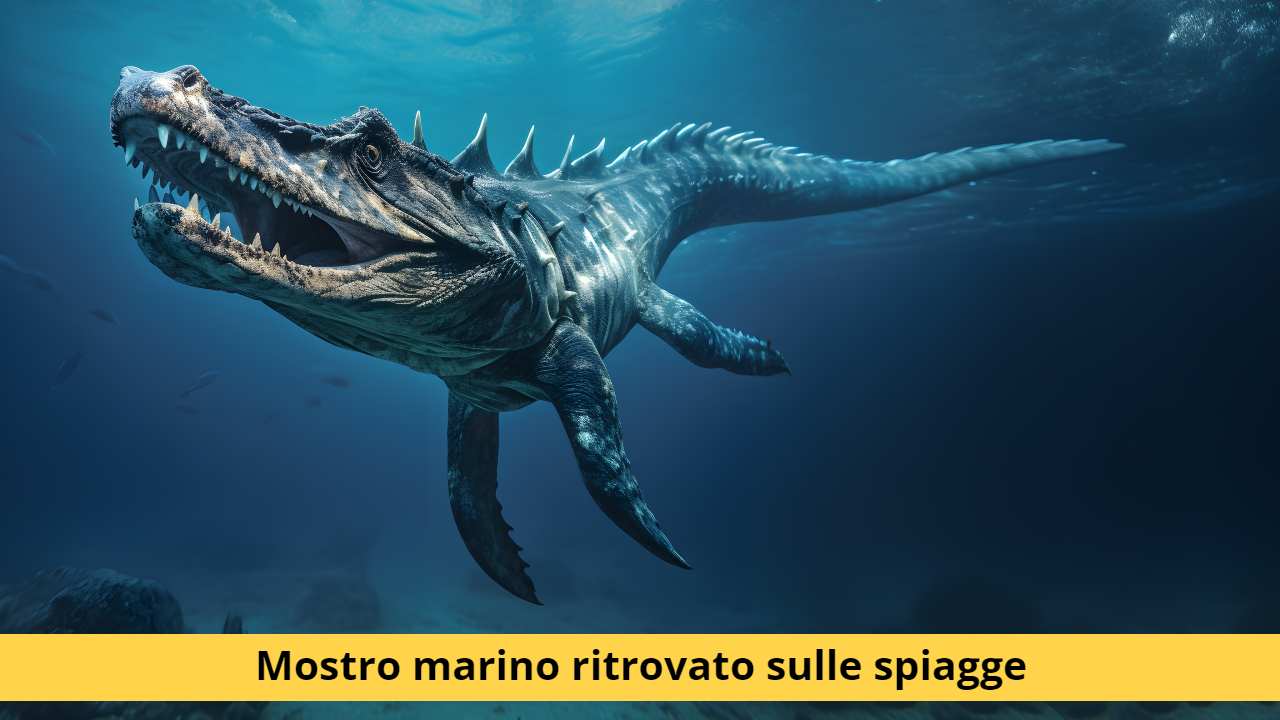 mostro marino spiaggiato