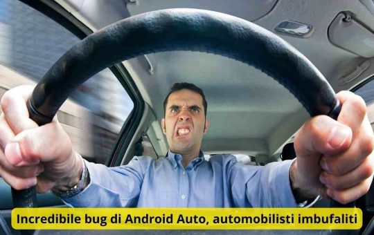 automobilista arrabbiato