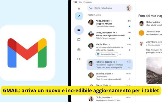 GMAIL arriva un nuovo aggiornamento