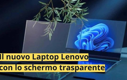 LENOVO schermo trasparente